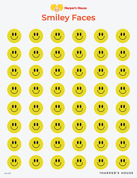 yellow smiley face stickers