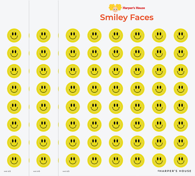 stack of yellow smiley face stickers