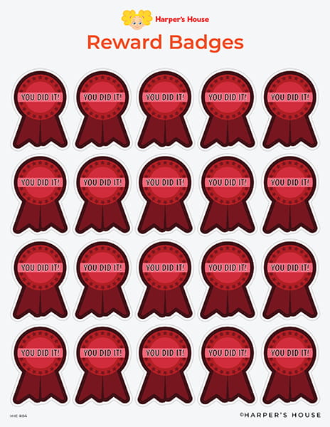 red reward badge stickers