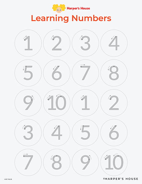 tracing number stickers