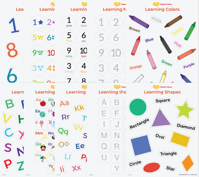 various educational stickers