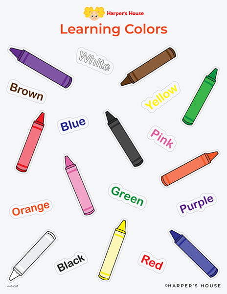 colored crayon stickers