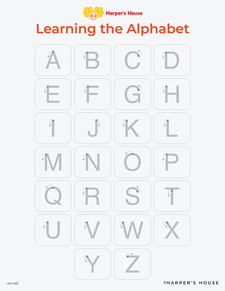 alphabet tracing stickers