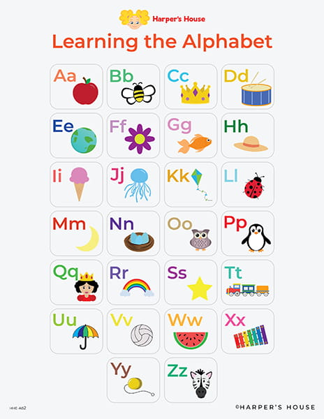 illustrated alphabet stickers