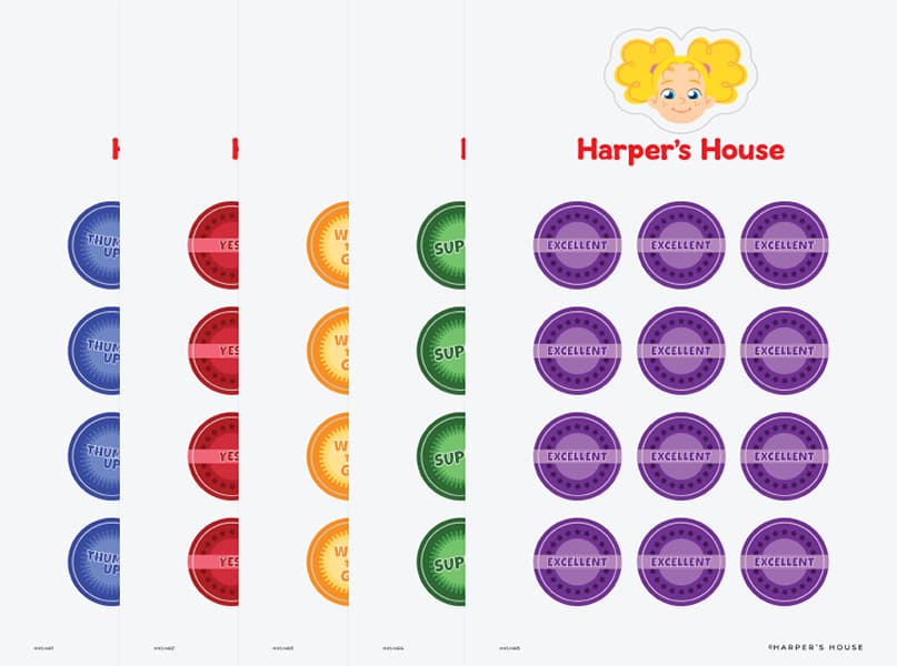 Harper's House  Educational Stickers & Learning Tools