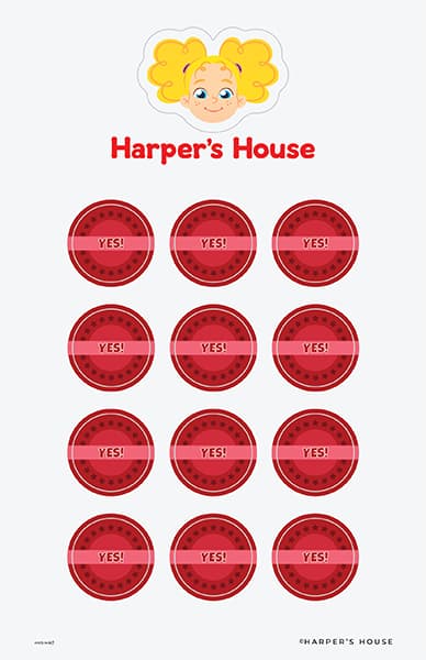 red yes stickers