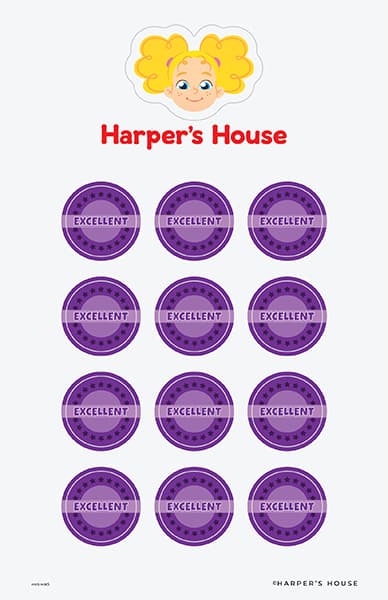 purple excellent stickers