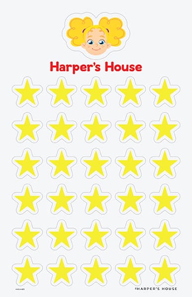 yellow star stickers
