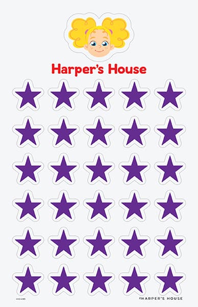 purple star stickers`