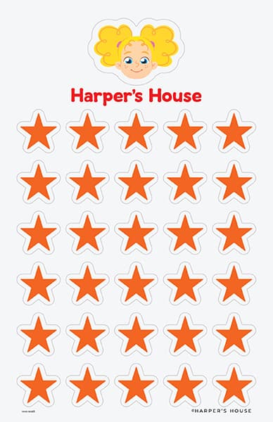 orange star stickers