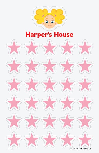 pink star stickers