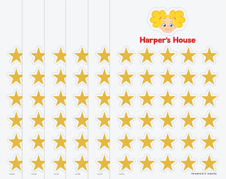 stack of gold star stickers