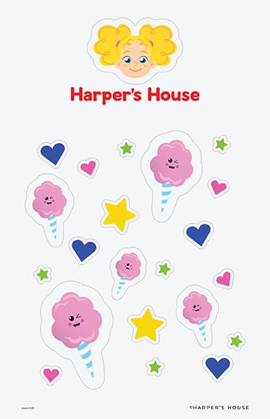 cotton candy stickers