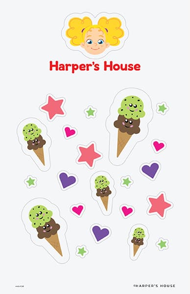ice cream stickers