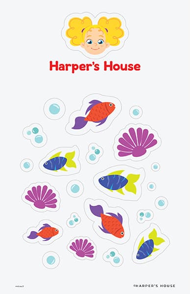tropical fish stickers