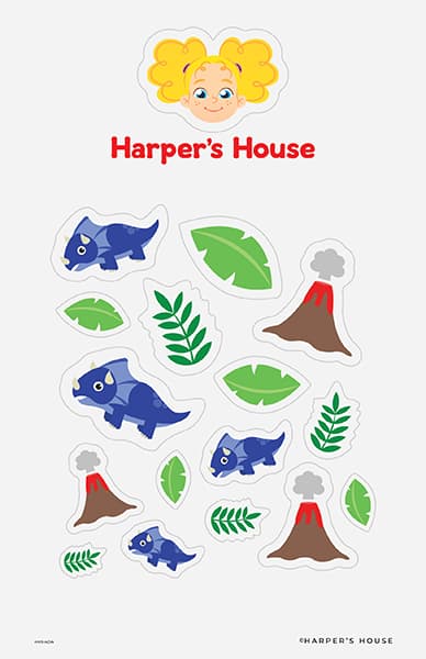 triceratops stickers